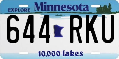 MN license plate 644RKU