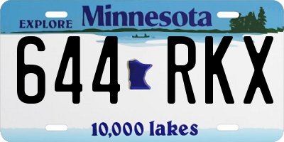 MN license plate 644RKX