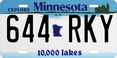 MN license plate 644RKY