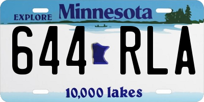 MN license plate 644RLA