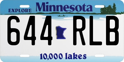 MN license plate 644RLB