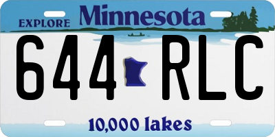 MN license plate 644RLC