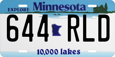 MN license plate 644RLD
