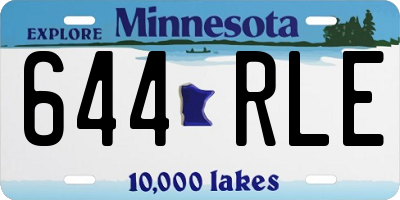 MN license plate 644RLE