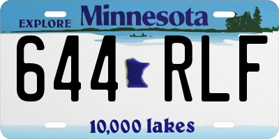 MN license plate 644RLF