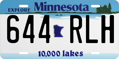 MN license plate 644RLH