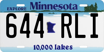 MN license plate 644RLI