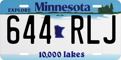 MN license plate 644RLJ