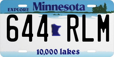 MN license plate 644RLM