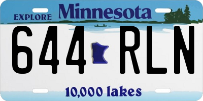 MN license plate 644RLN