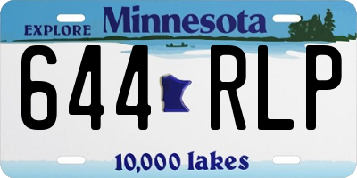 MN license plate 644RLP