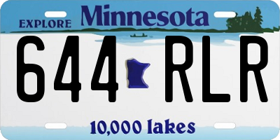 MN license plate 644RLR