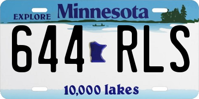MN license plate 644RLS