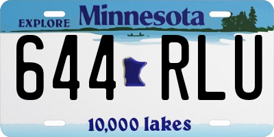 MN license plate 644RLU
