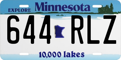 MN license plate 644RLZ