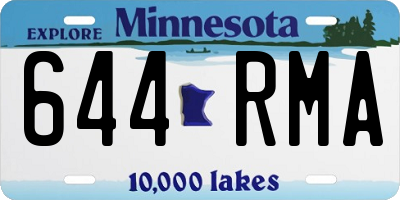 MN license plate 644RMA