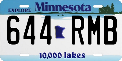 MN license plate 644RMB