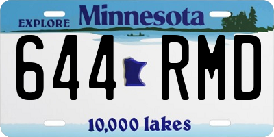MN license plate 644RMD