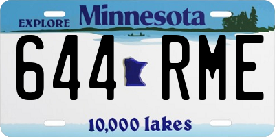 MN license plate 644RME