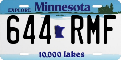 MN license plate 644RMF