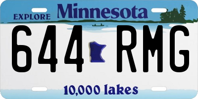 MN license plate 644RMG