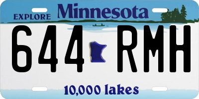 MN license plate 644RMH
