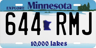 MN license plate 644RMJ