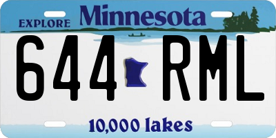 MN license plate 644RML