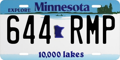 MN license plate 644RMP