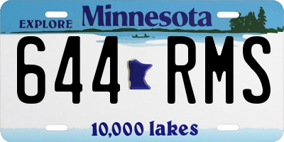 MN license plate 644RMS