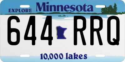 MN license plate 644RRQ
