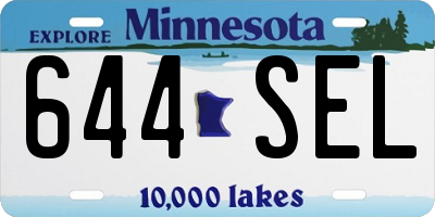 MN license plate 644SEL