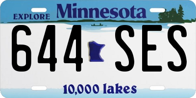 MN license plate 644SES