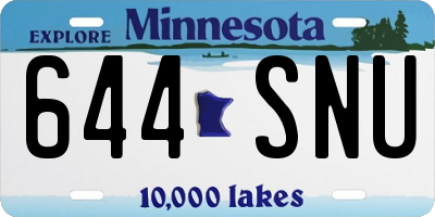 MN license plate 644SNU