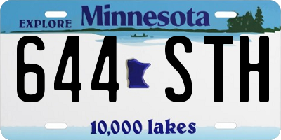 MN license plate 644STH