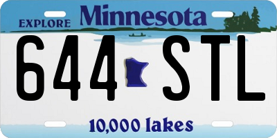 MN license plate 644STL