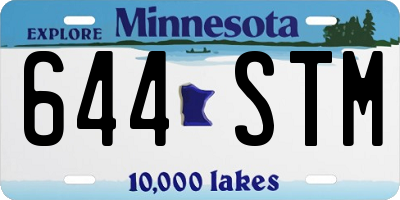 MN license plate 644STM