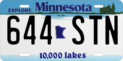 MN license plate 644STN