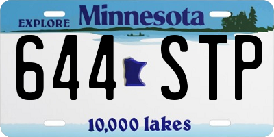 MN license plate 644STP