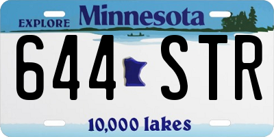 MN license plate 644STR