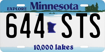 MN license plate 644STS