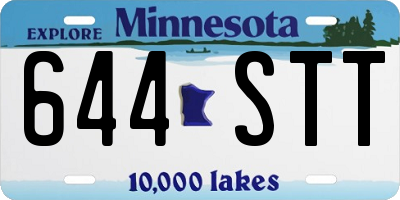 MN license plate 644STT