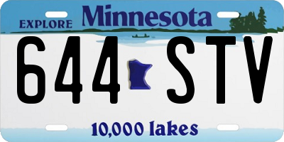 MN license plate 644STV