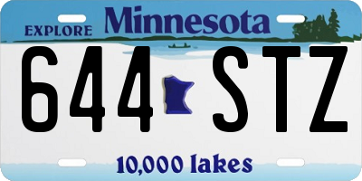 MN license plate 644STZ