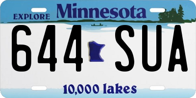 MN license plate 644SUA