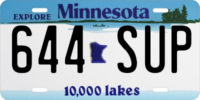 MN license plate 644SUP