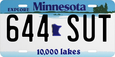 MN license plate 644SUT