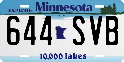 MN license plate 644SVB
