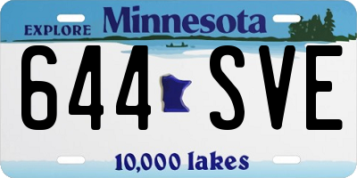 MN license plate 644SVE
