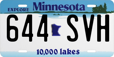 MN license plate 644SVH